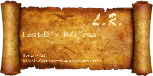 Lestár Rózsa névjegykártya